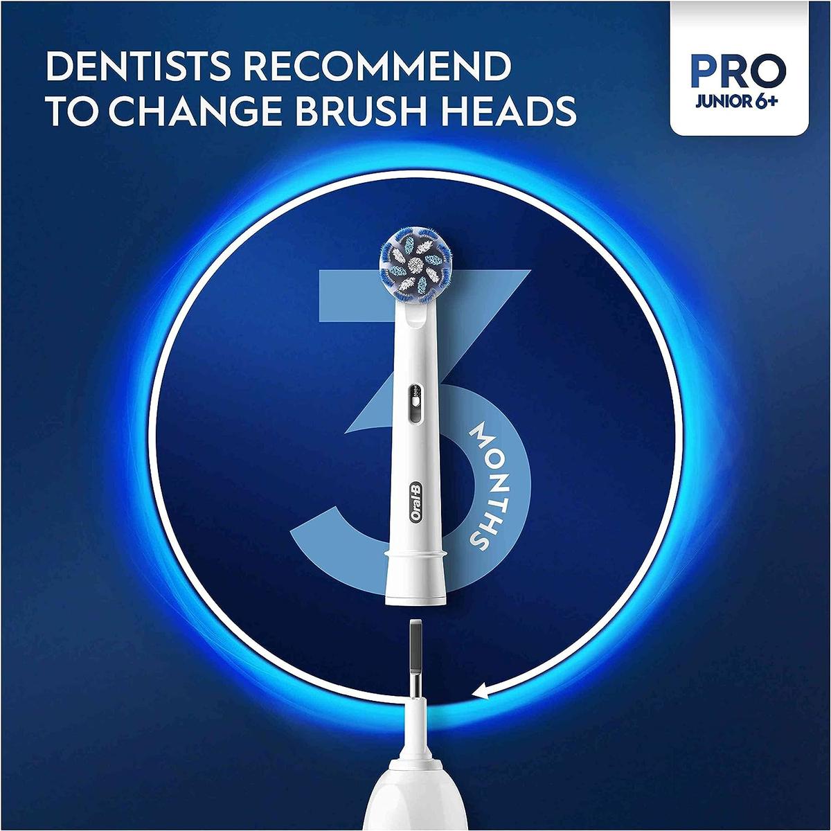 Oral-B Pro Junior Kids Electric Toothbrush, Sensitive Mode, For Ages 6+, Green - Healthxpress.ie