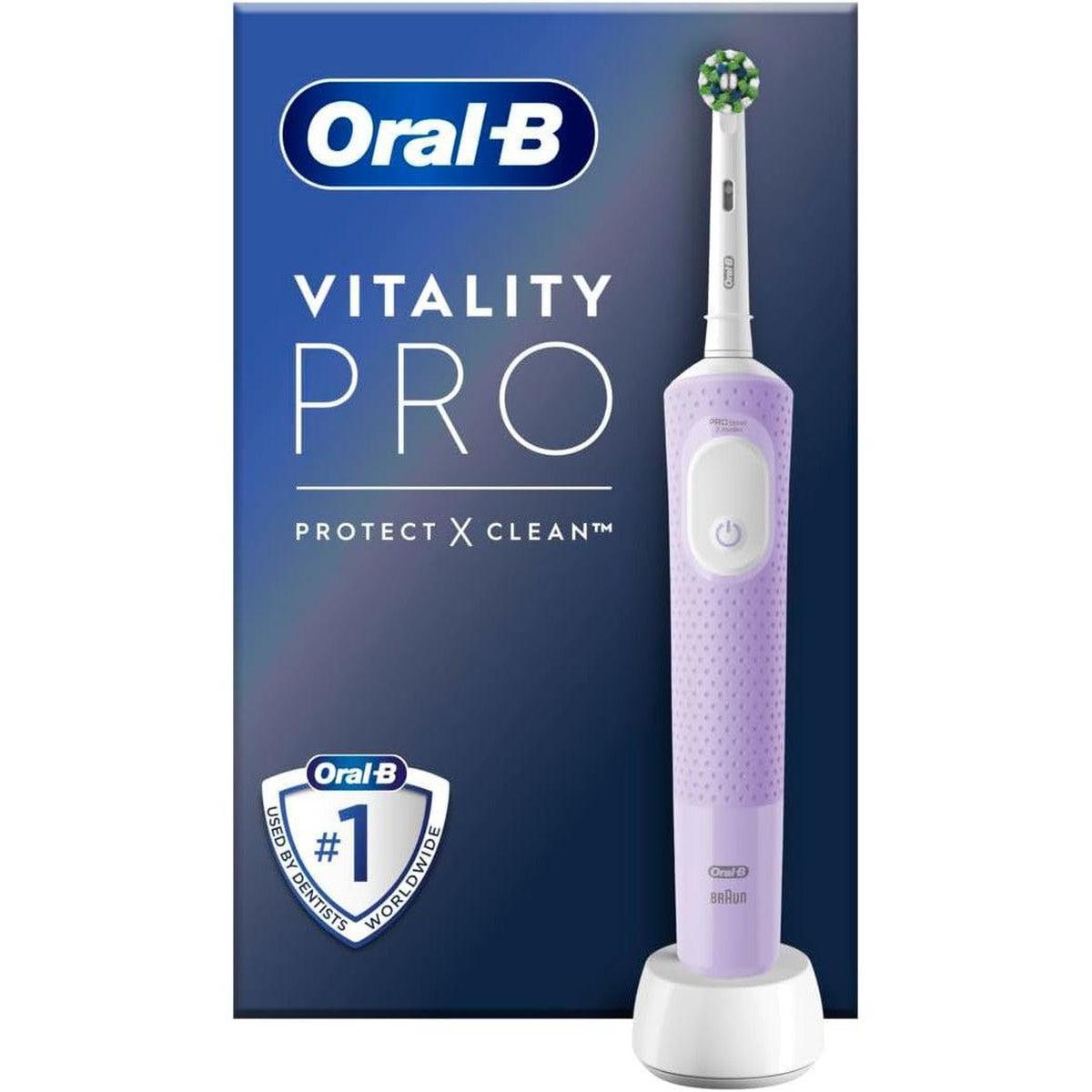 Oral-B Vitality Pro Electric Toothbrush, 1 Handle, 1 Toothbrush Head, Purple - Healthxpress.ie