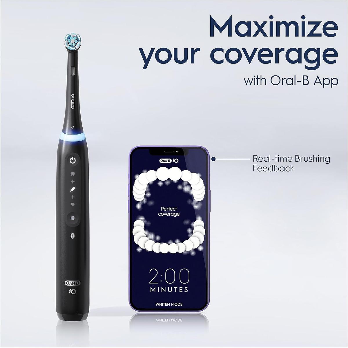 Oral-B iO 5 Electric Toothbrush, with Revolutionary Magnetic Technology - Matt Black - Healthxpress.ie