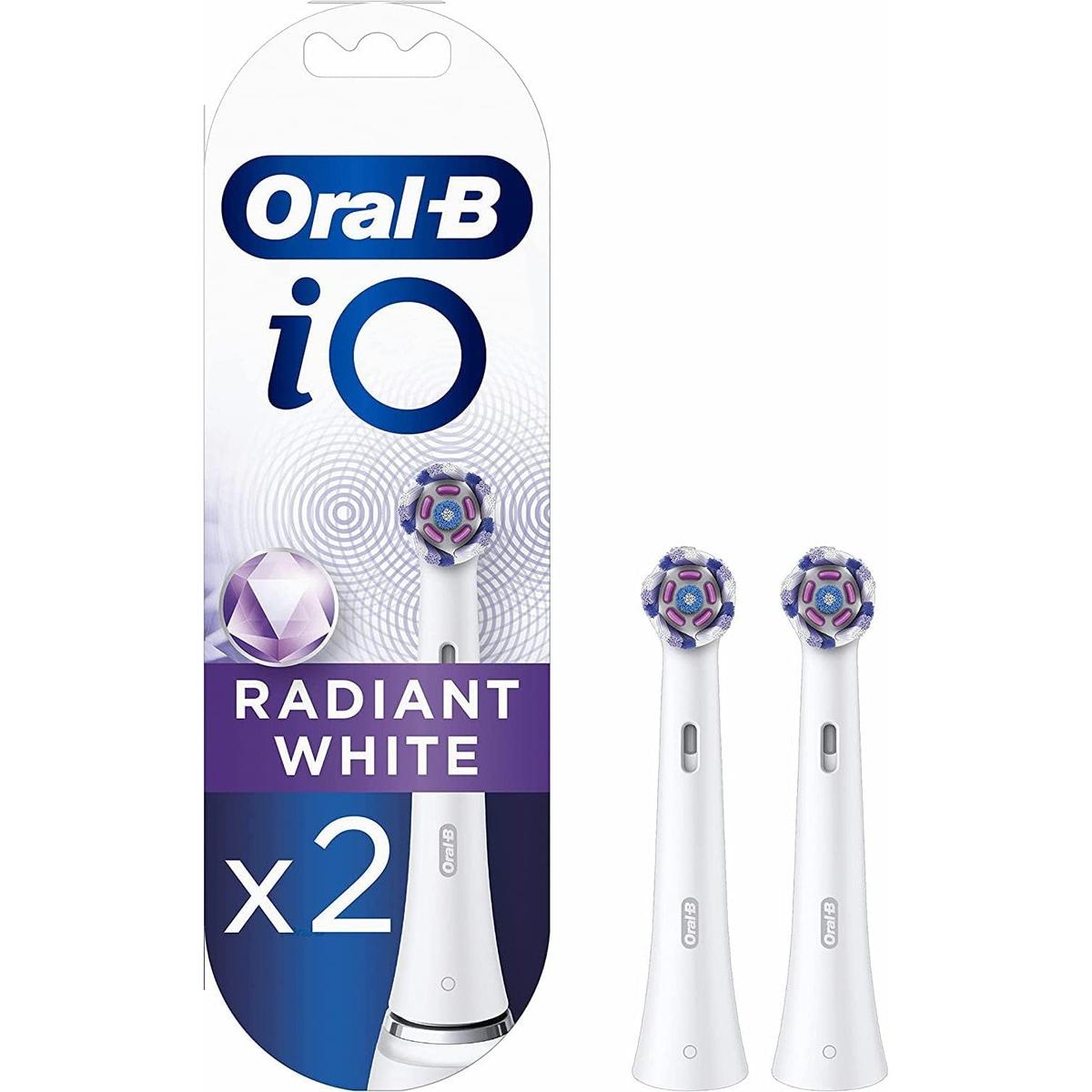 Oral-B iO 2pk Radiant White Replacement Toothbrush Heads for Sensational Mouth Feeling - Healthxpress.ie