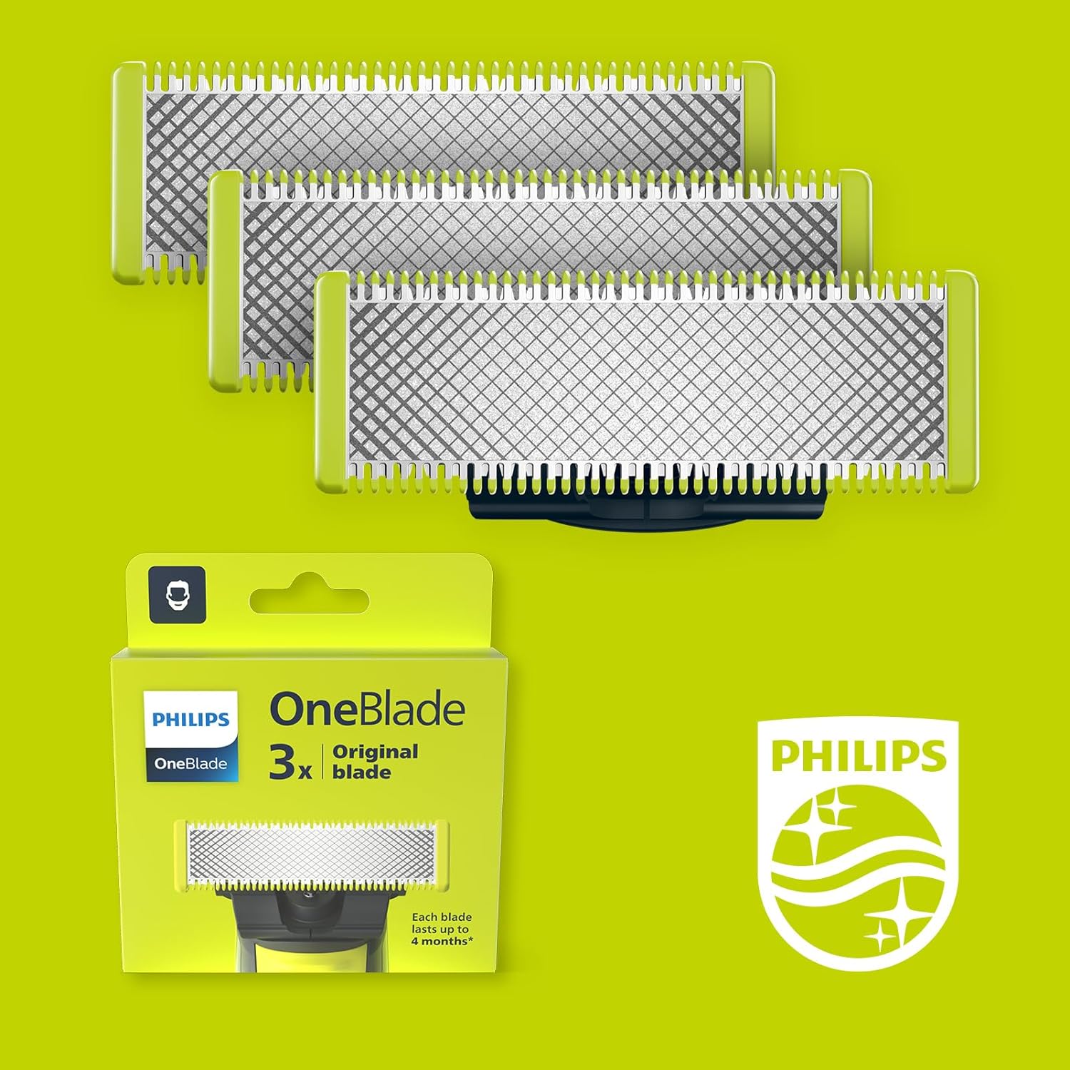 Philips OneBlade Replacement Blades, For OneBlade Electric Shaver and Trimmer -3pk , QP230/50