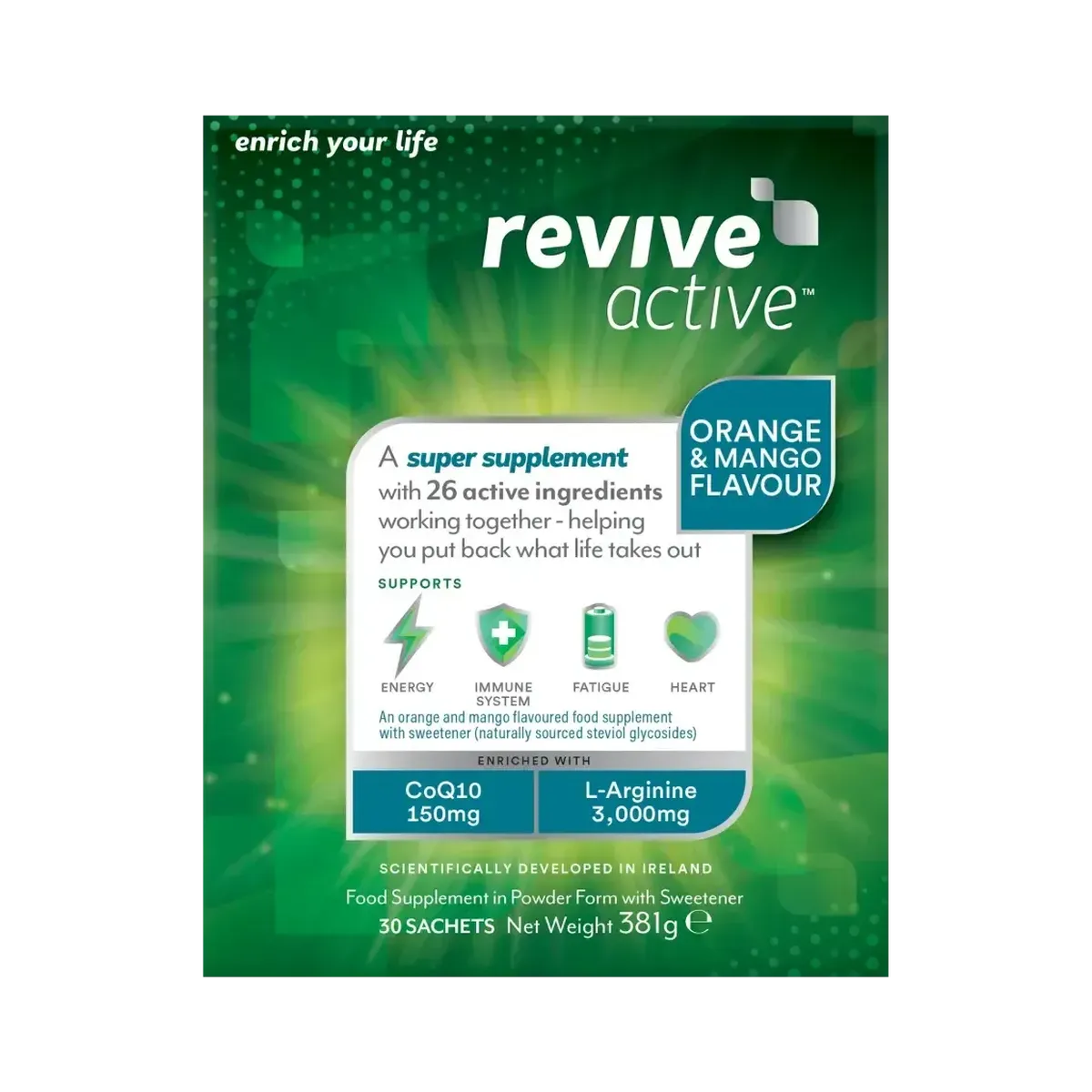 Revive Active Orange & Mango Multivitamin Super Supplement 30 day pack - Healthxpress.ie