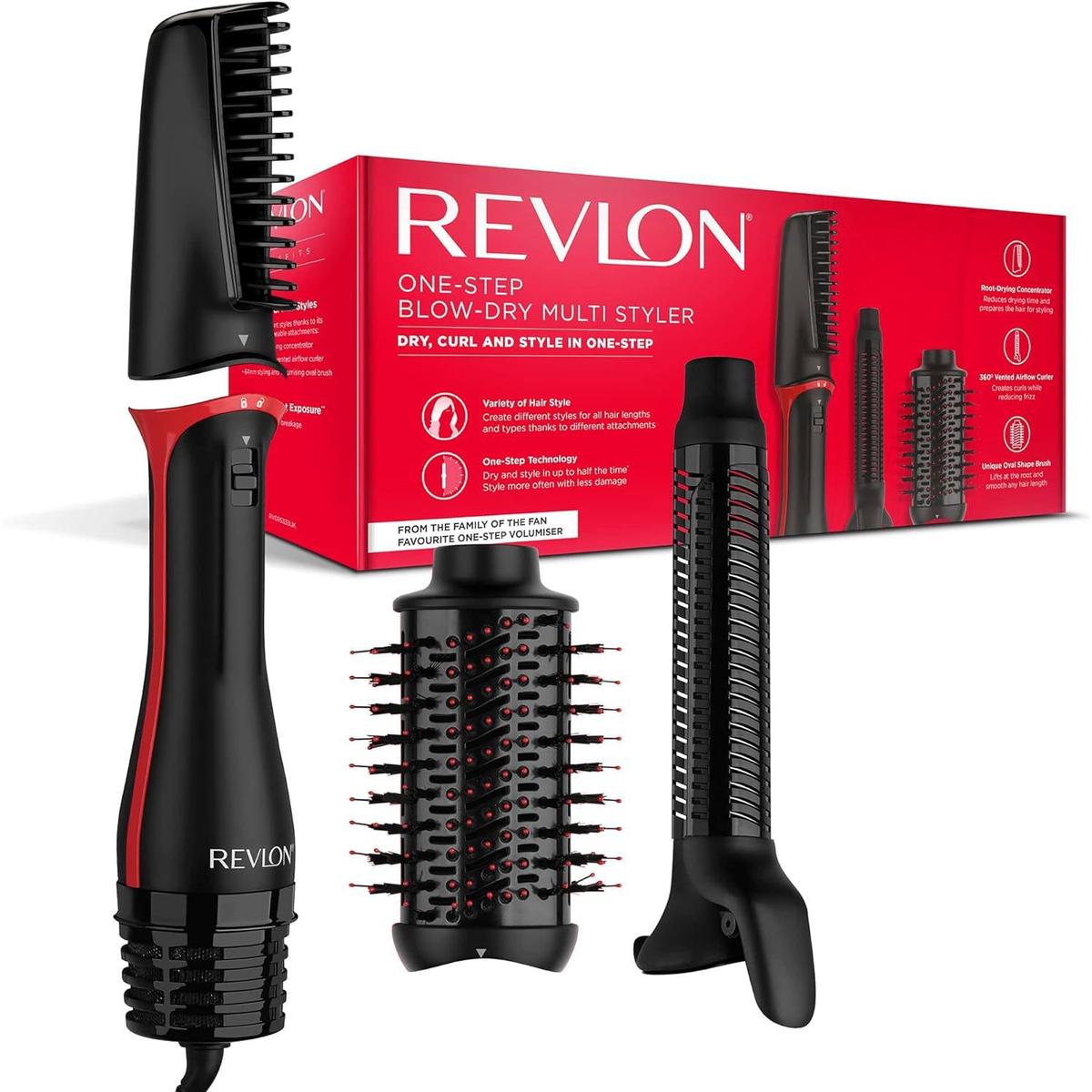 Revlon One-Step Blow-Dry Multi Styler - 3 in 1 Tool - Dry, curl and volumise with 3 attachments  RVDR5333 - Healthxpress.ie