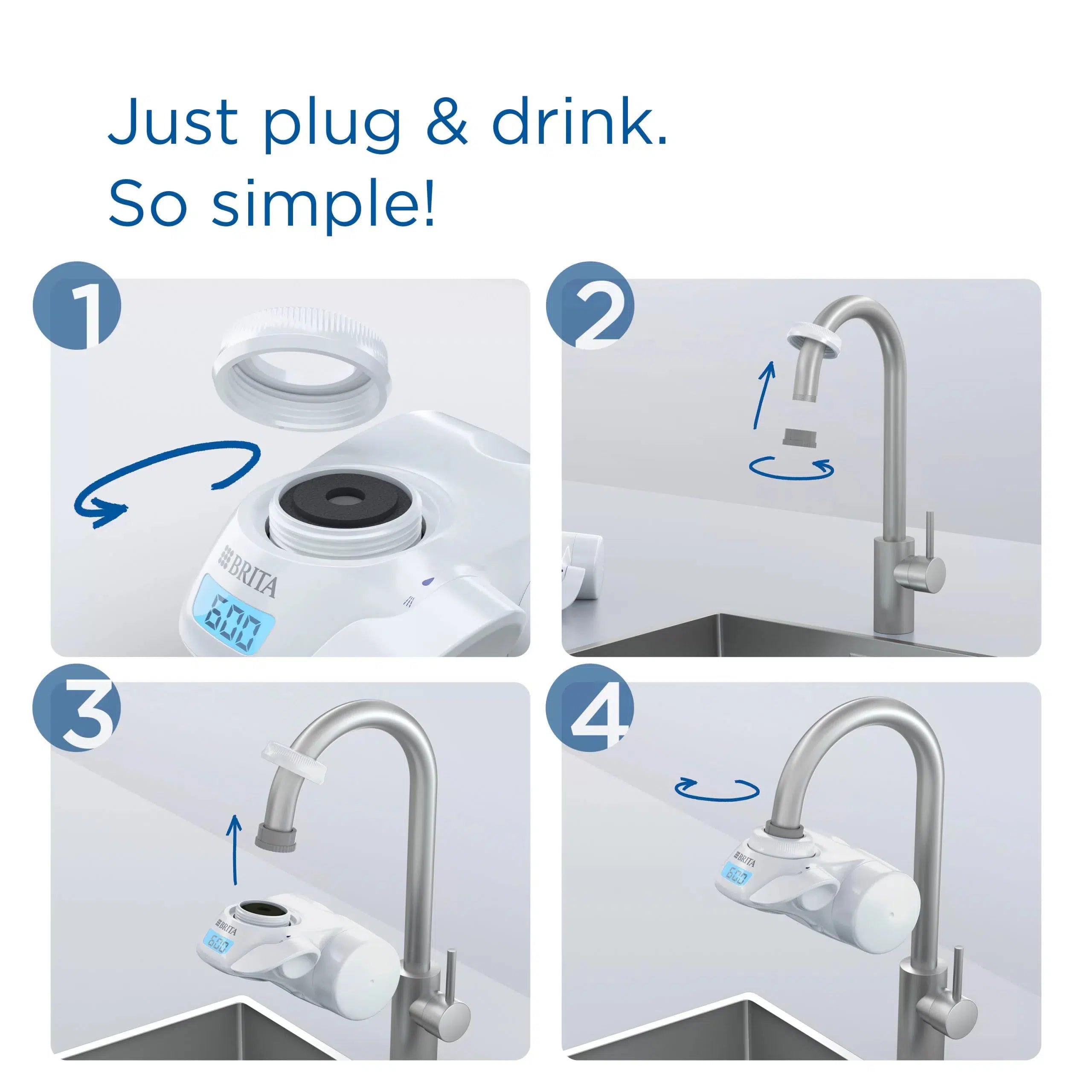 Brita On Tap Pro V-MF Water Filtration System - delivers better-tasting water with a simple one-click installation