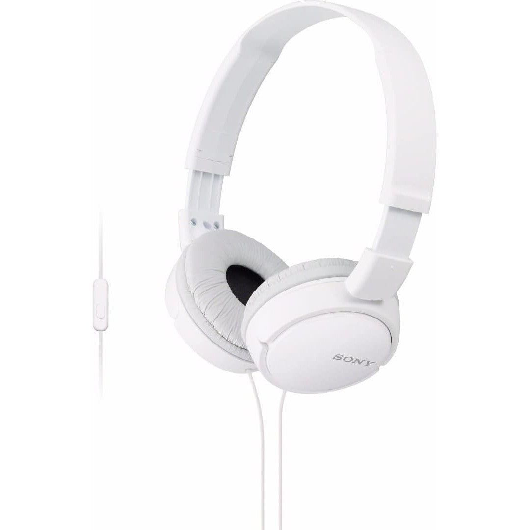 Sony MDR-ZX110AP Overhead Headphones with In-Line Control - White
