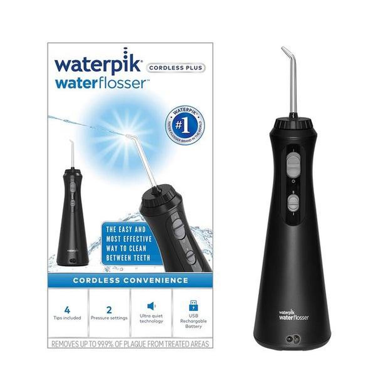 Waterpik Cordless Water Flosser - USB Rechargeable Battery, Black WP-492 - Healthxpress.ie