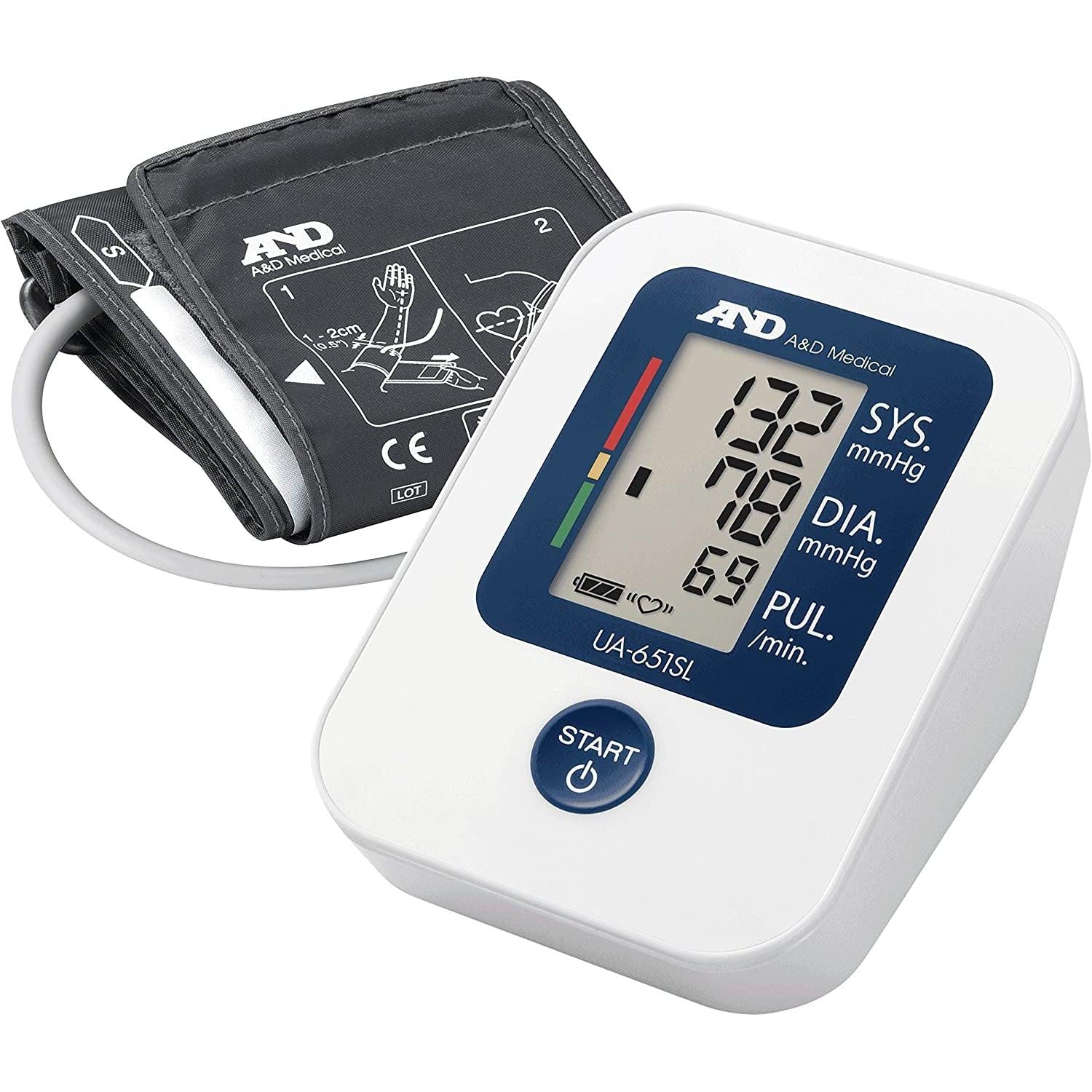 A&D Medical UA-651SL Upper Arm Blood Pressure Monitor with Larger Cuff - Healthxpress.ie