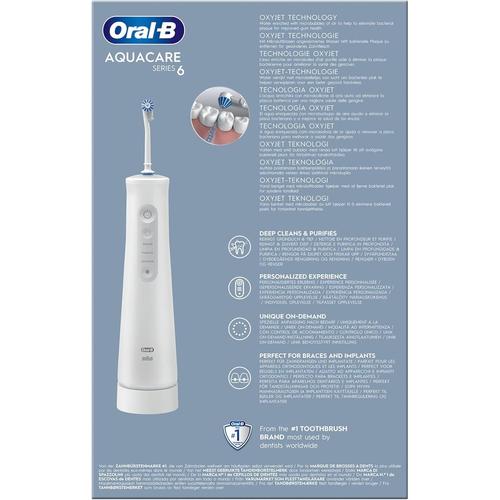 Oral-B Aquacare Pro-Expert Cordless Dental Irrigator with Oxyjet Technology - White