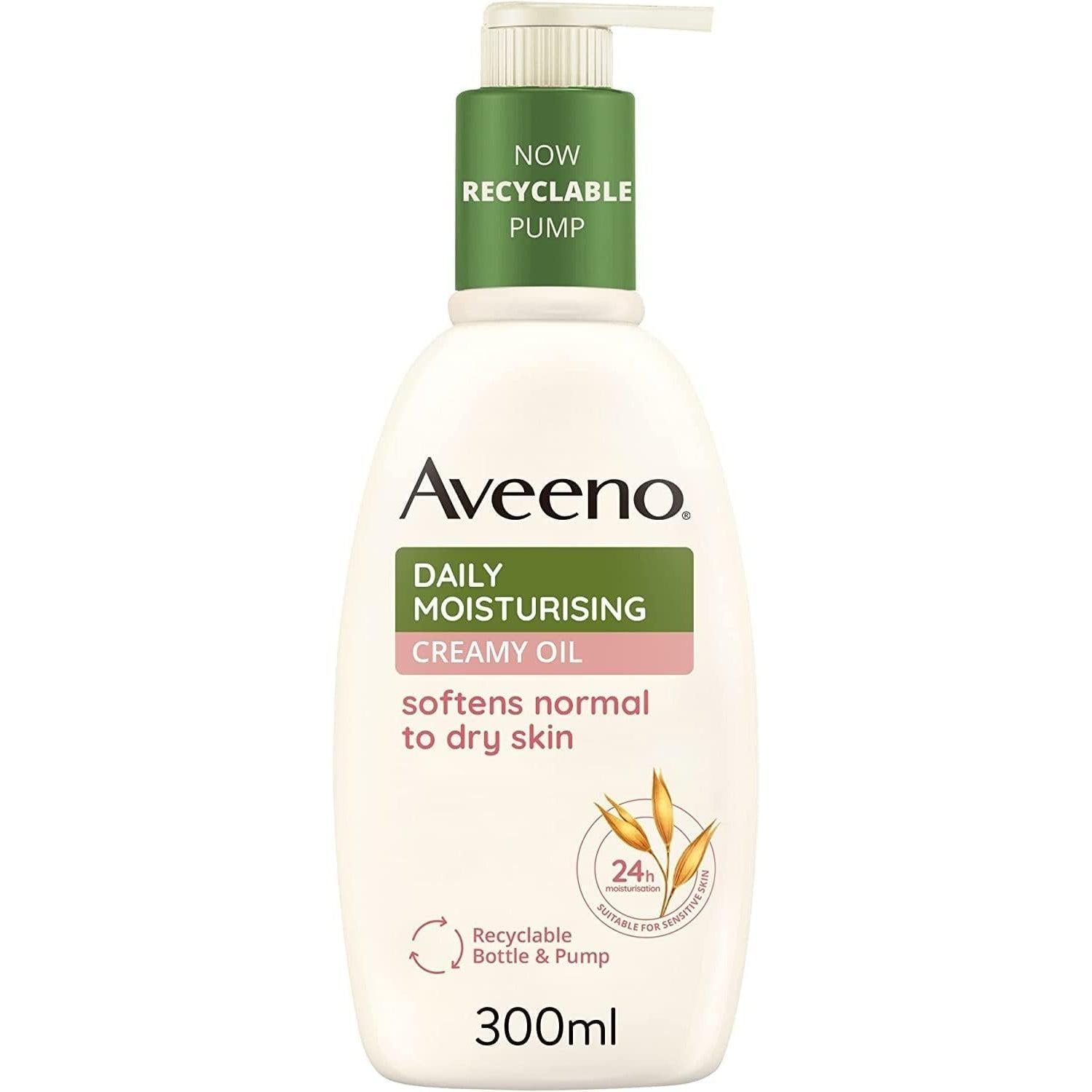 Aveeno Daily Moisturising Creamy Oil | Softens and Smooths Skin | Body Cream for Normal to Dry Skin Care | Almond | 300 m - Healthxpress.ie
