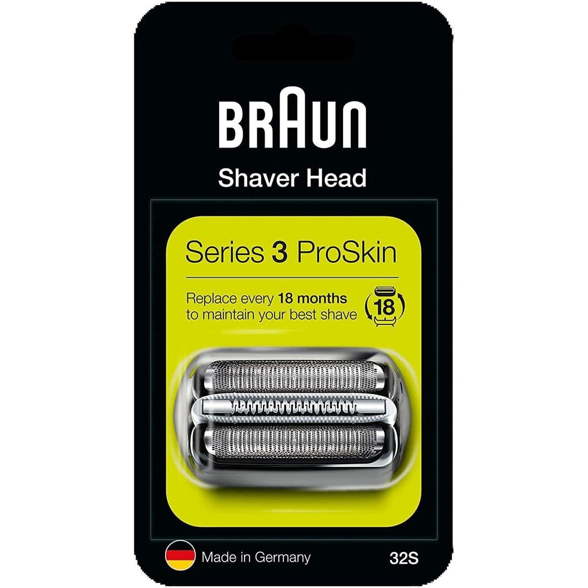 Braun 32S Replacement Foil and Cutter Cassette -Silver - Series 3 - Made In Germany - Healthxpress.ie