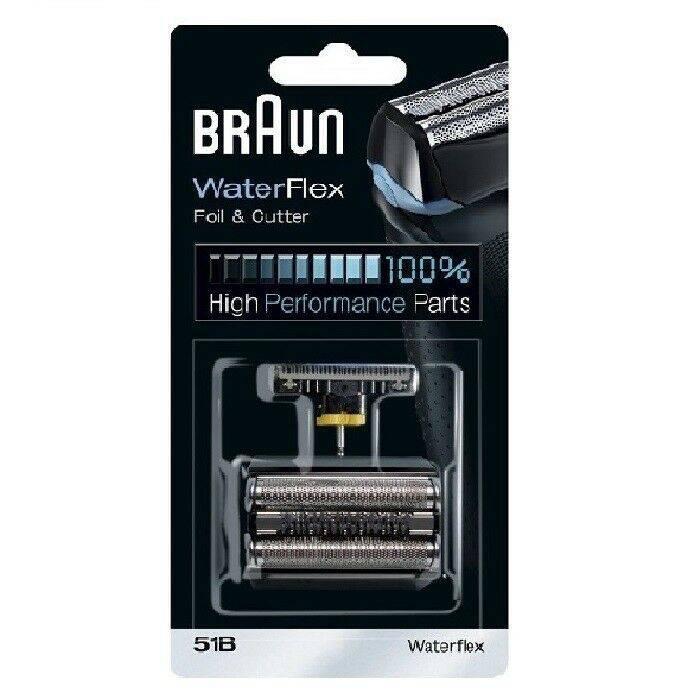 Braun 51B Replacement Foil and Cutters - Compatible with WaterFlex Shavers, Black - Healthxpress.ie