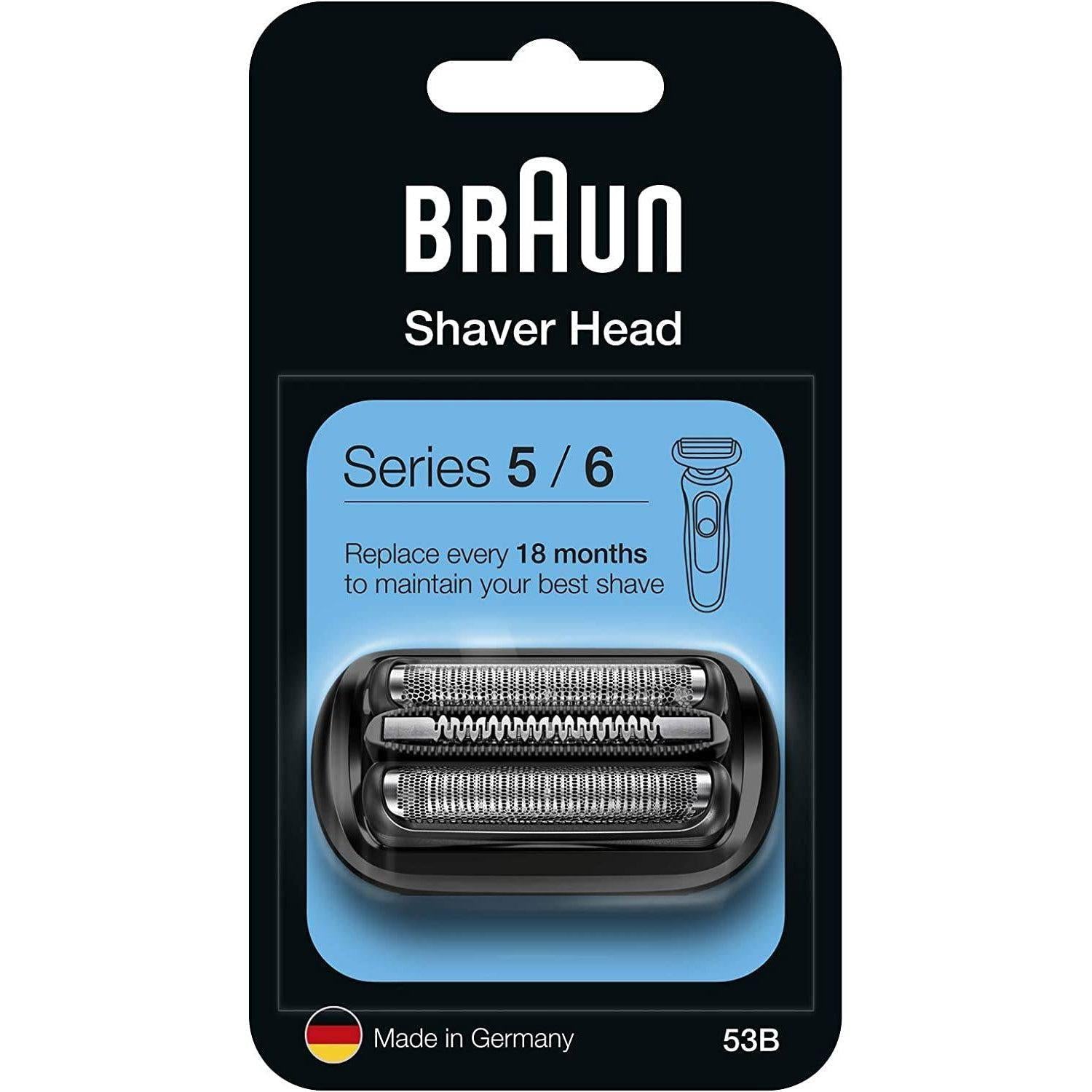 Braun 53B Replacement Cassette Head for New Model Series 5 and 6 Shavers - Black - Healthxpress.ie