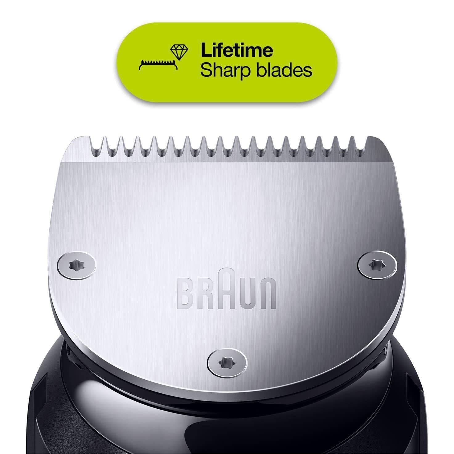 Braun Beard Trimmer BT7240 with Precision Dial - 4 Attachments, Gillette Razor - Healthxpress.ie