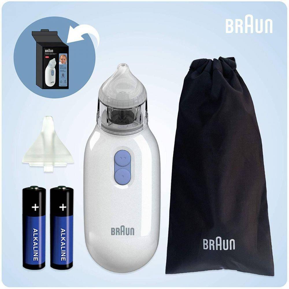 Braun BNA100EU Nasal Aspirator - Fast and Gentle, Easy Use for All Ages - White - Healthxpress.ie