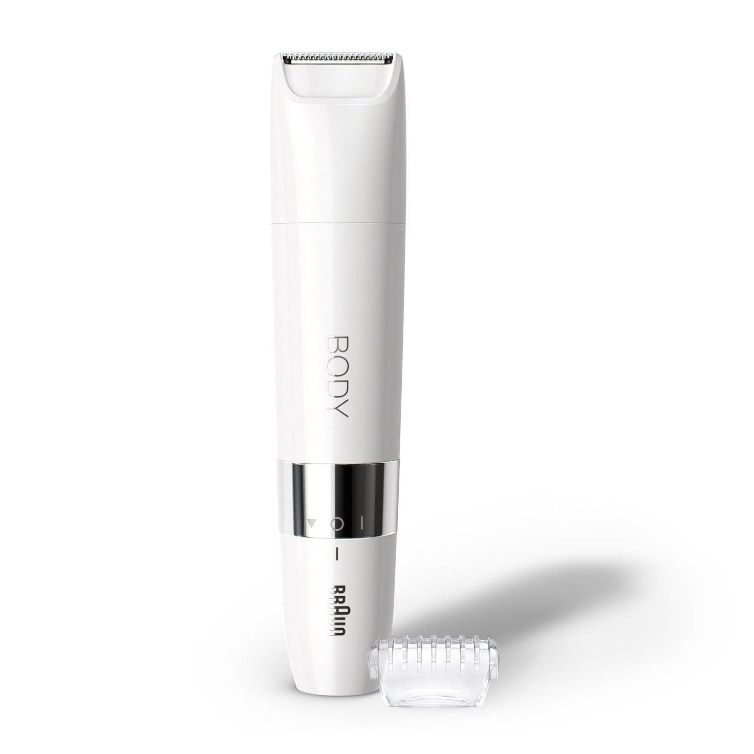 Braun BodyGroom BS1000 Wet & Dry Mini Trimmer - Quick Hair Removal - White - Healthxpress.ie
