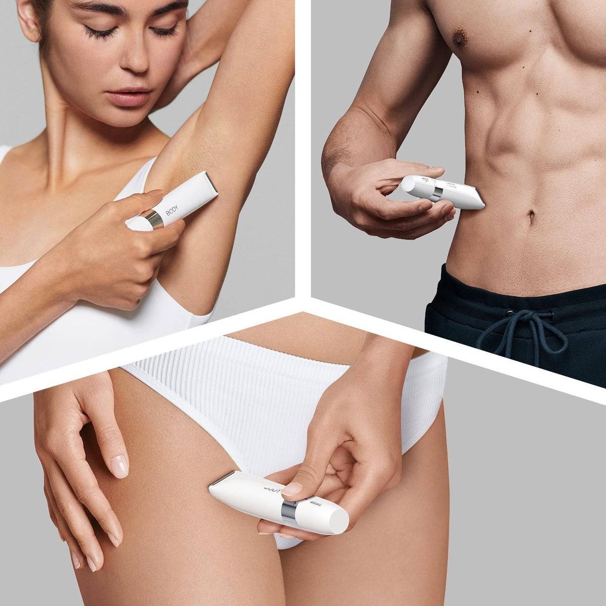 Braun BodyGroom BS1000 Wet & Dry Mini Trimmer - Quick Hair Removal - White - Healthxpress.ie