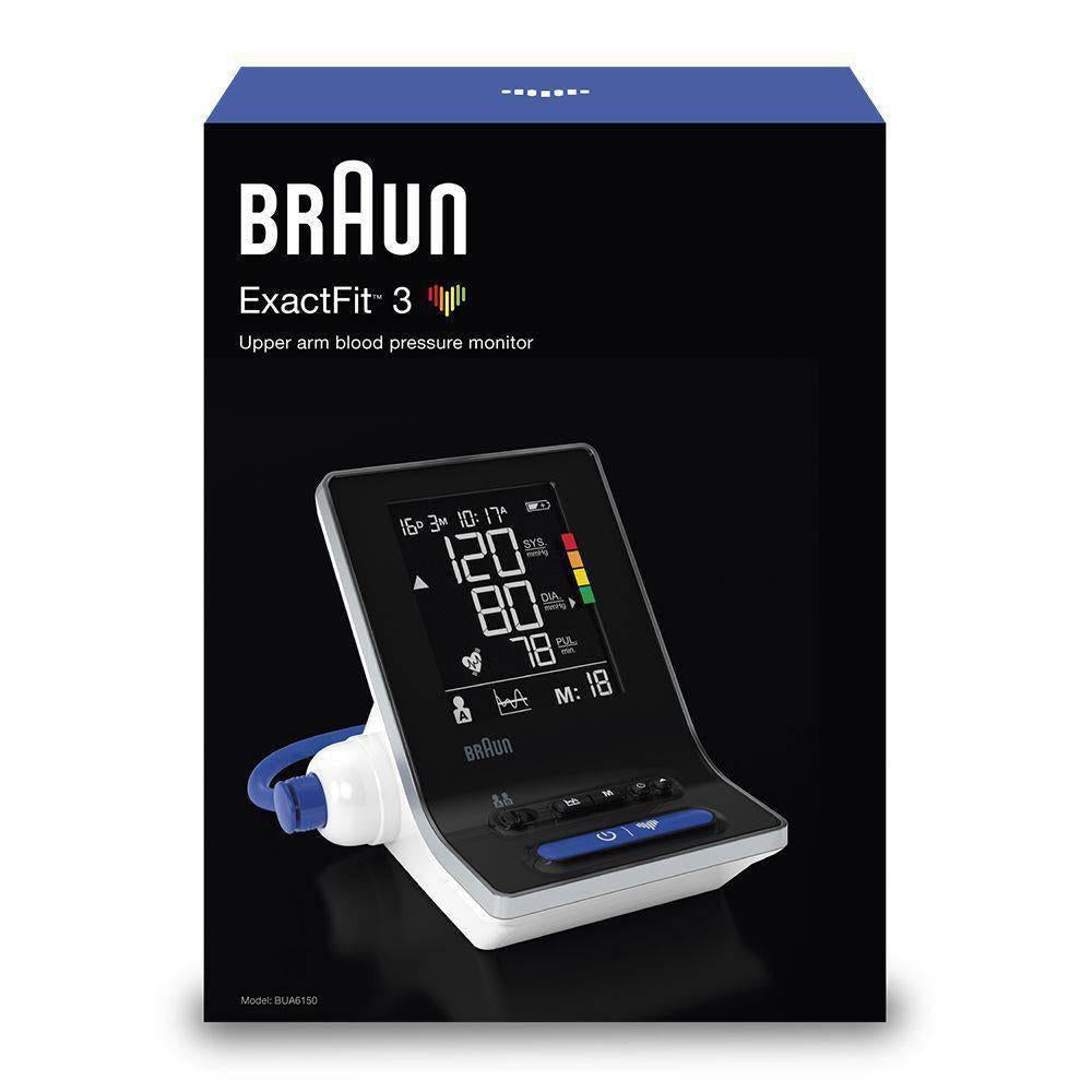 Braun ExactFit 3- BUA6150WE Upper Arm Blood Pressure Monitor with 2 Cuff Sizes, Clinically Proven - Healthxpress.ie