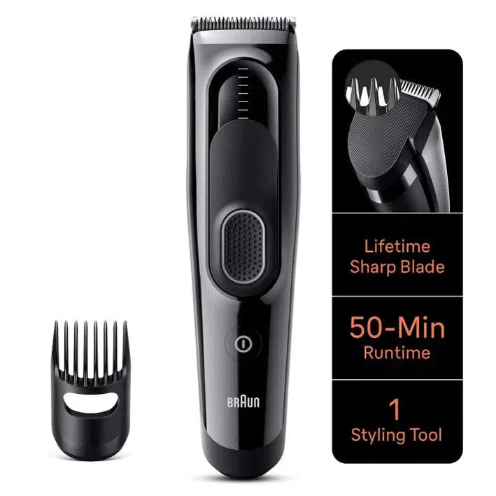 Braun Hair Clipper Series 5 HC5310 with 9 Length Settings & 1 Comb