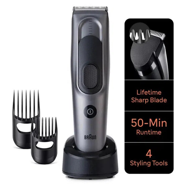 Braun Hair Clipper Series 7 HC7390 with 17 Length Settings, 2 combs, C