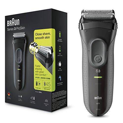 Braun Men's Series 3 ProSkin 3000s Electric Shaver w/ Protection cap - Grey - Healthxpress.ie