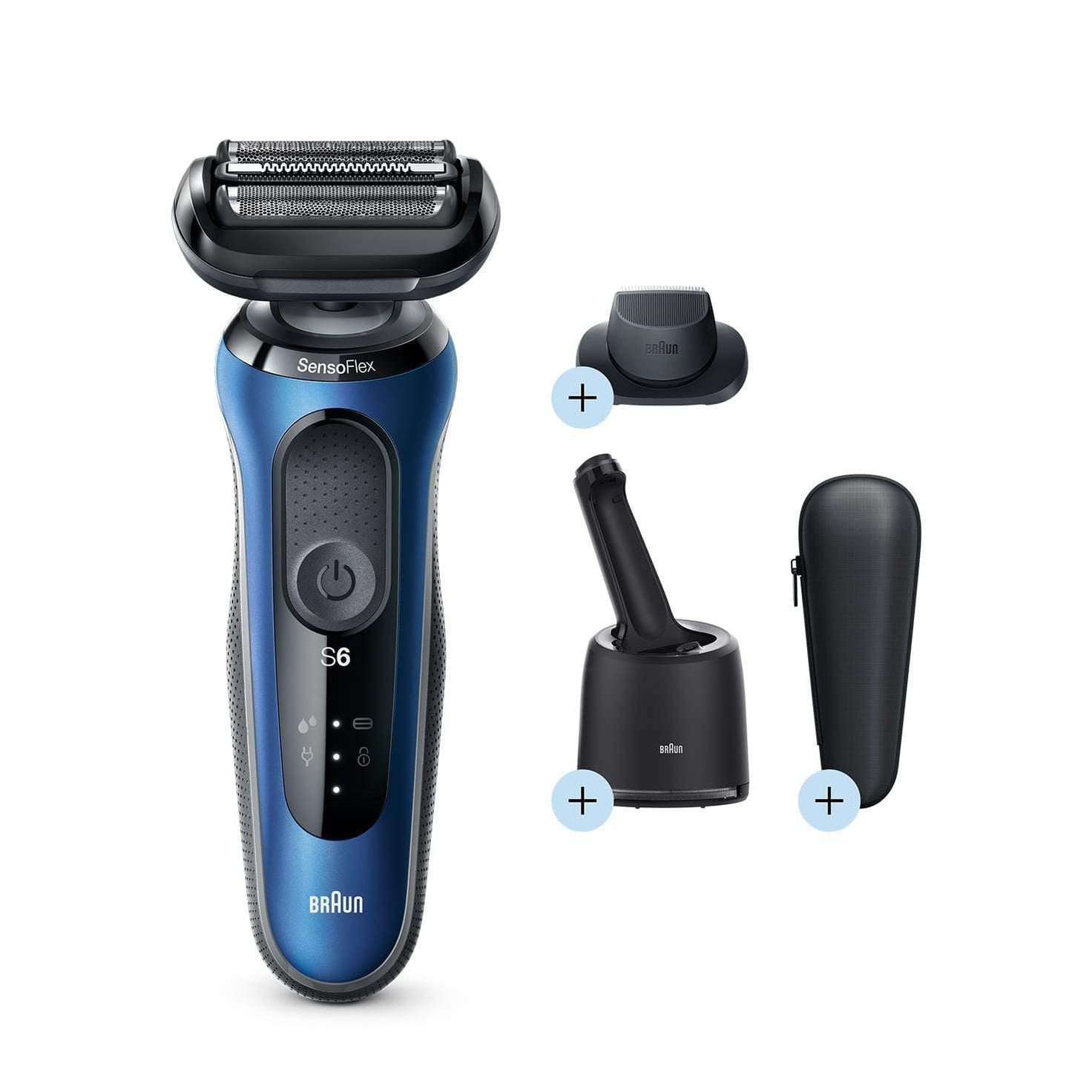 Braun Men's Series 6 60-B7200cc Wet and Dry Shaver with SmartCare Center - Blue - Healthxpress.ie