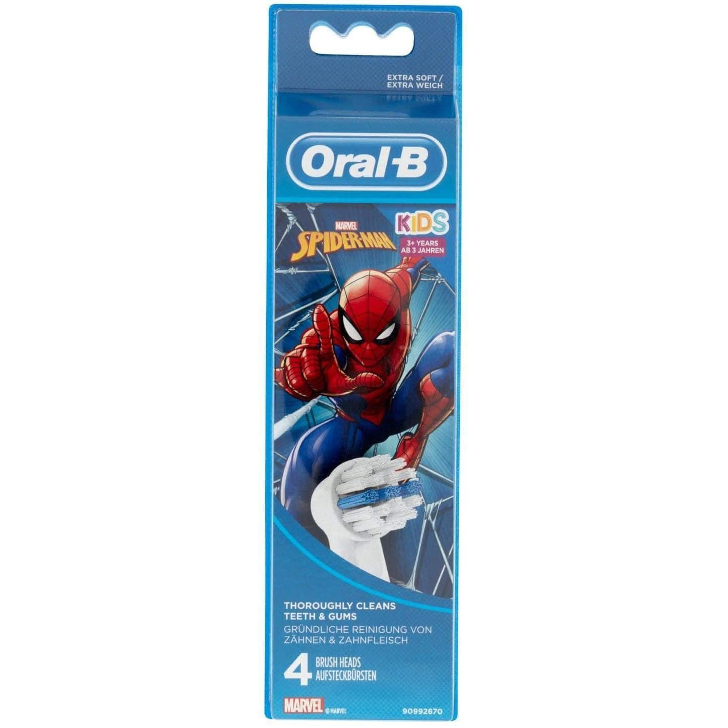 Braun Oral-B EB10 Stages Power Replacement Brush Heads - Spiderman, Pack of 4 - Healthxpress.ie