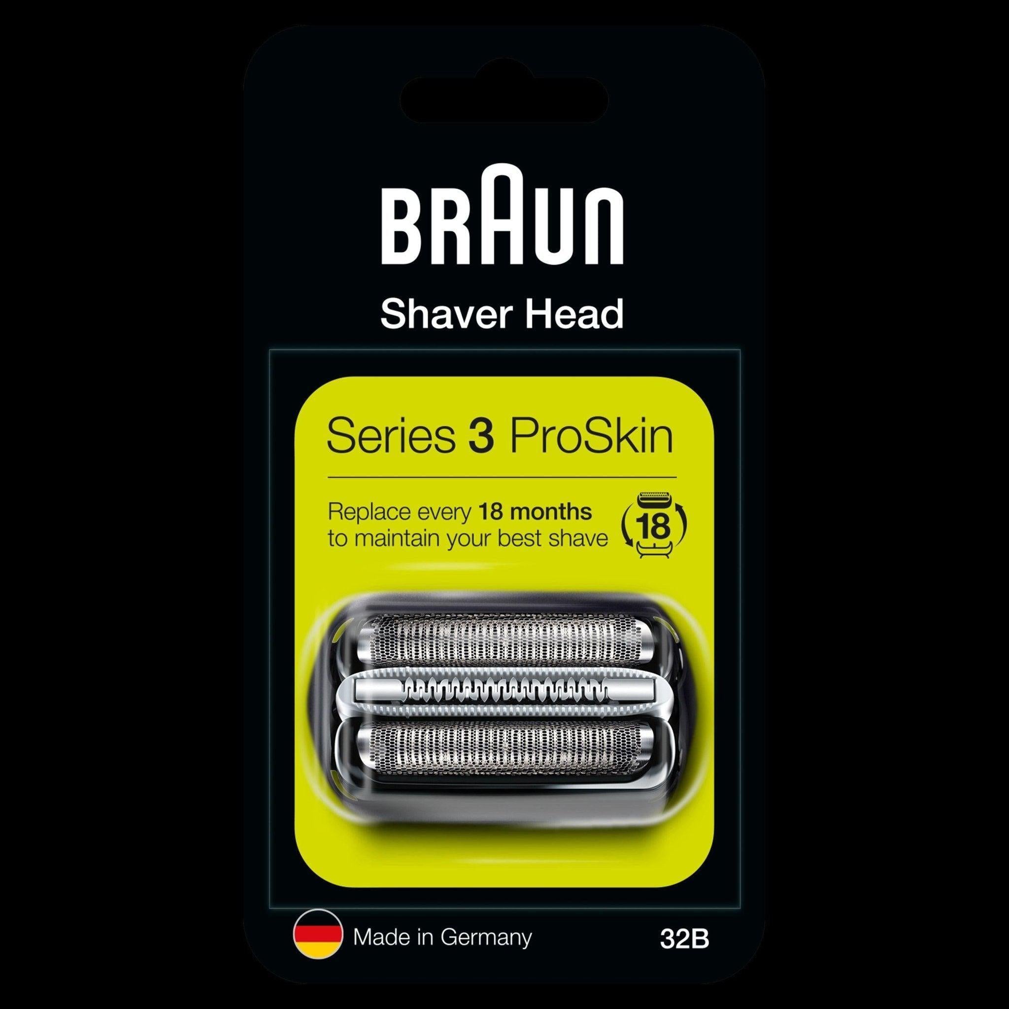 Braun Series 3 32b Replacement Razor Head, Electric Razors, Beauty &  Health
