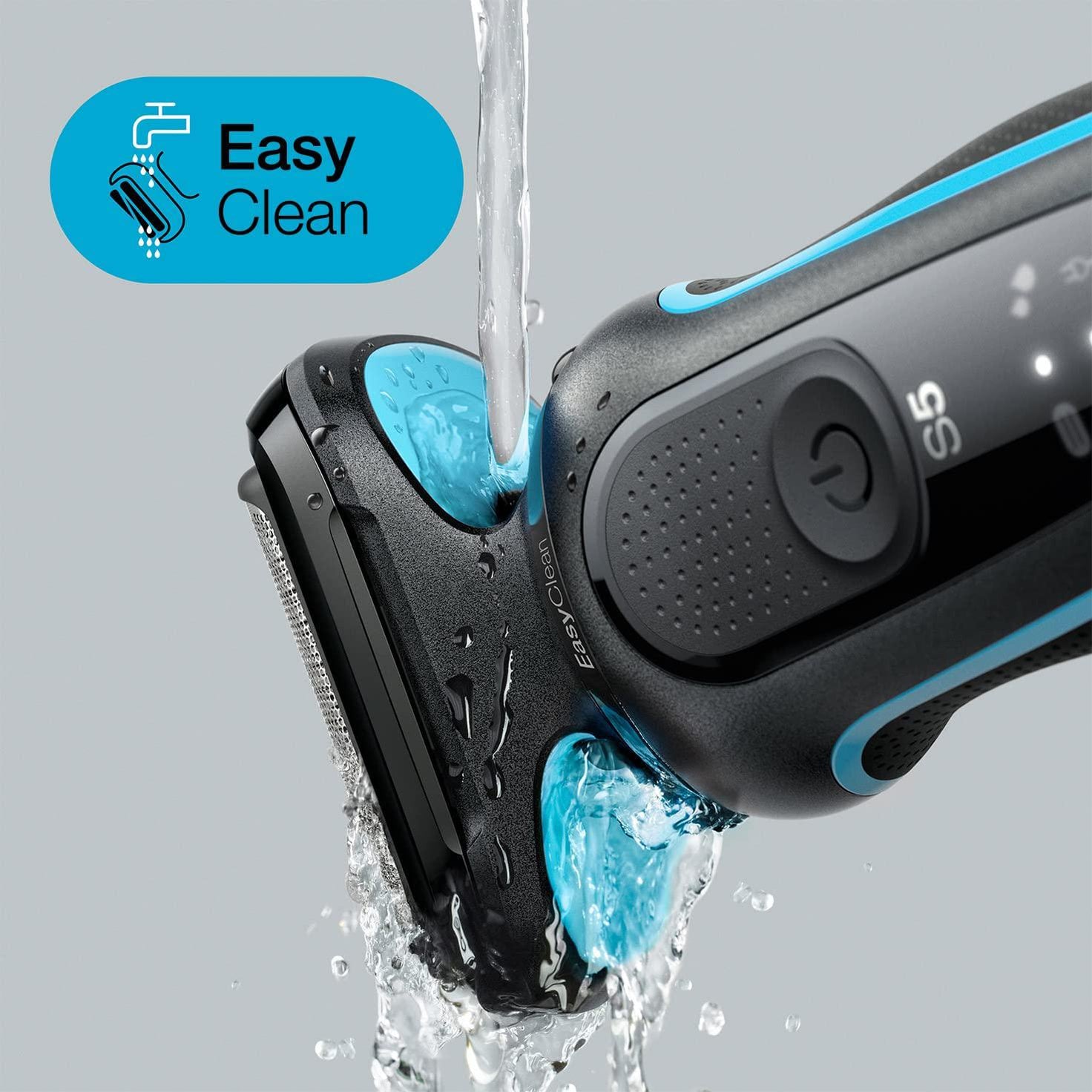 Braun Series 5 50-M1000s Wet and Dry Foil Shaver - Black & Blue - Healthxpress.ie