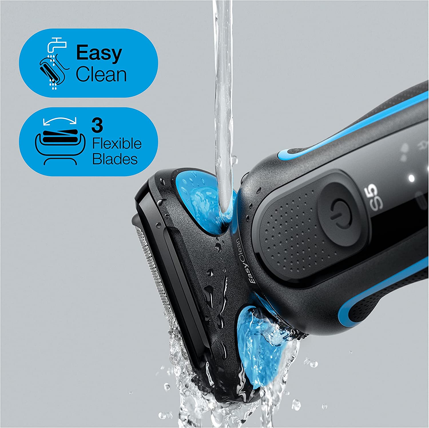 Braun Series 5 Electric Shaver, With Precision Trimmer Attachment 100% Waterproof, 50-B1200s with Extra Braun 53b Replacement Foil - Healthxpress.ie