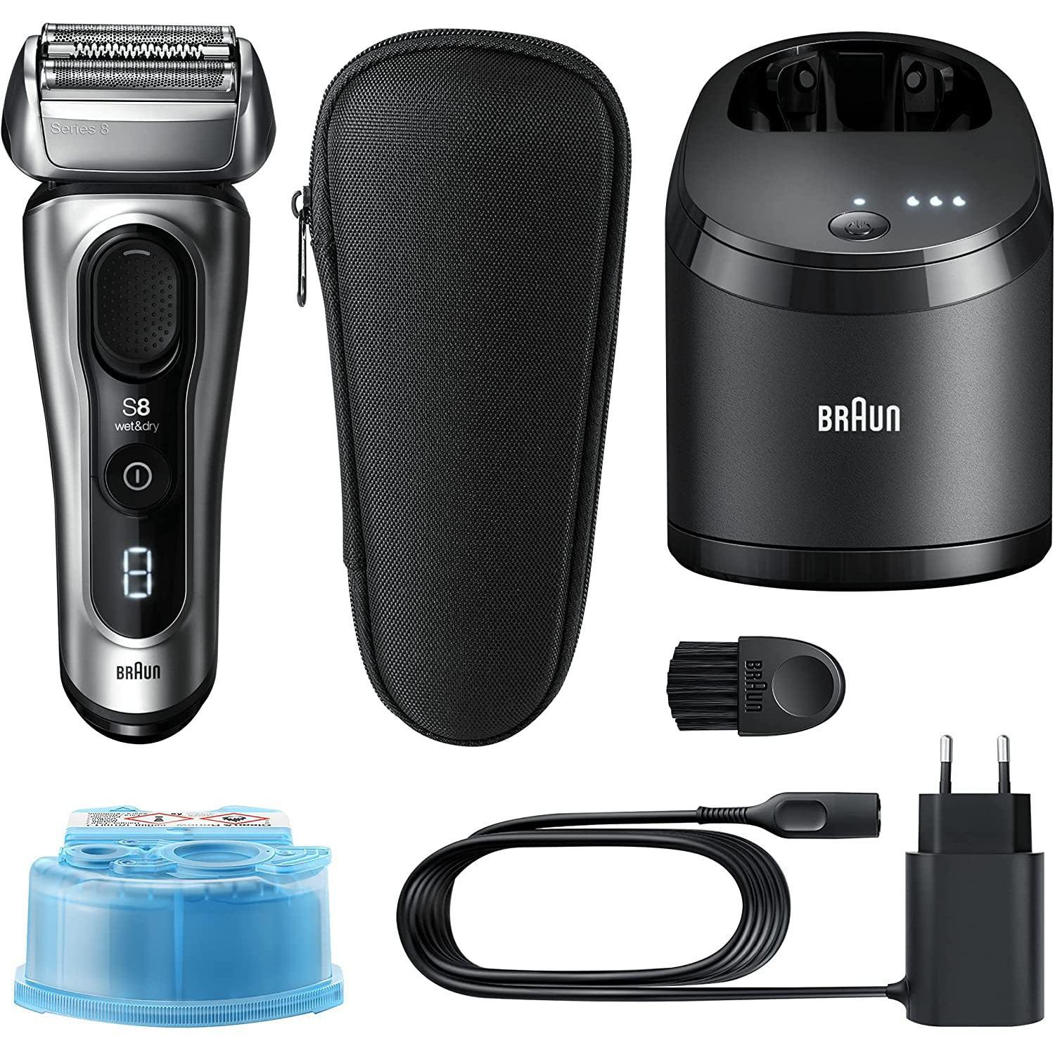 Braun Series 8 8467cc Electric Shaver, 3+1 Head with SmartCare Center - Wet & Dry - Healthxpress.ie