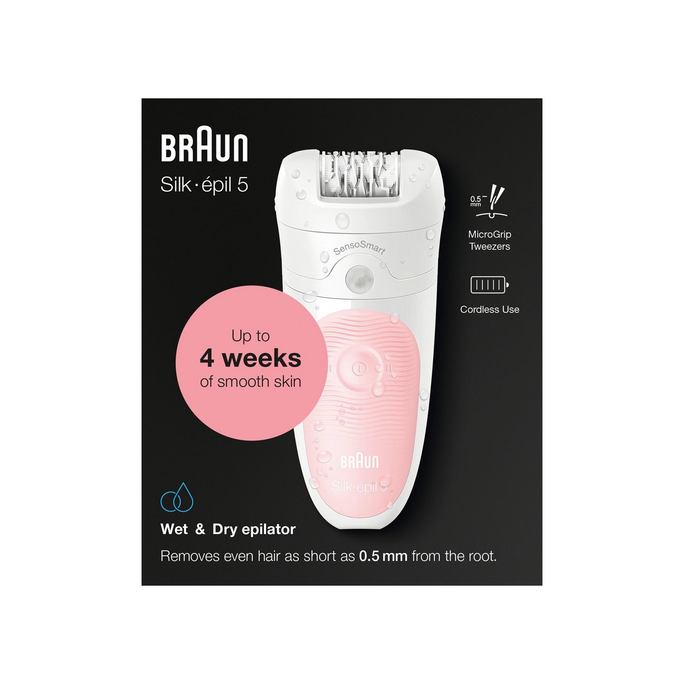 Braun Silk-épil SE 5-516 Wet & Dry Epilator for Beginners for Gentle Hair Removal