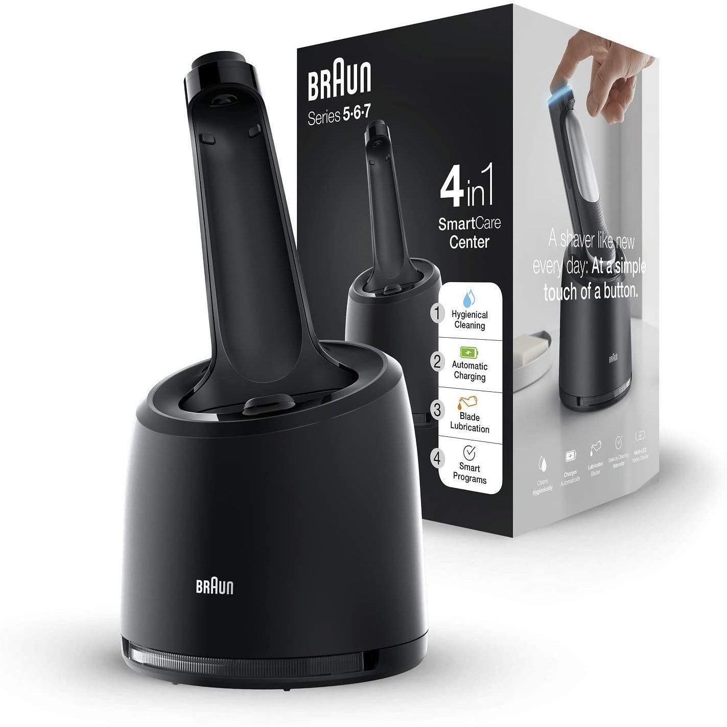 Braun SmartCare Clean and Charge Station for Newer Model Series 5, 6, and 7 Shavers 2020 & 2021 Models- Black - Healthxpress.ie