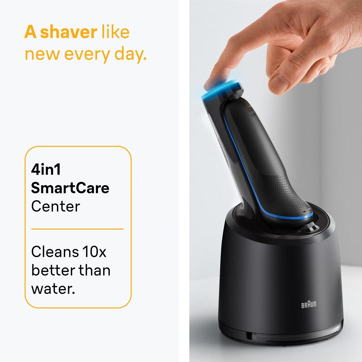 Braun Series 5 Electric Shaver 52-B7000cc with Cleaning System , Wet & Dry, Blue