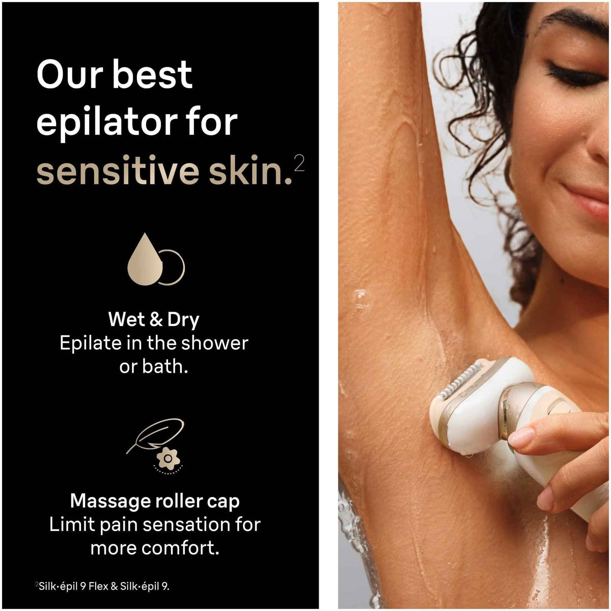 Braun Silk-épil Series 9 Flex 9-041 3D Epilator, White/Gold