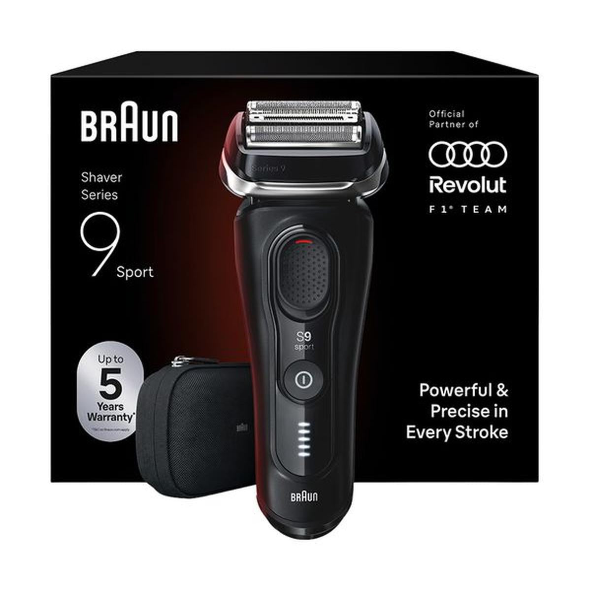 Braun Series 9 Sport S9110s Electric Shaver for Men With Travel Case, Black