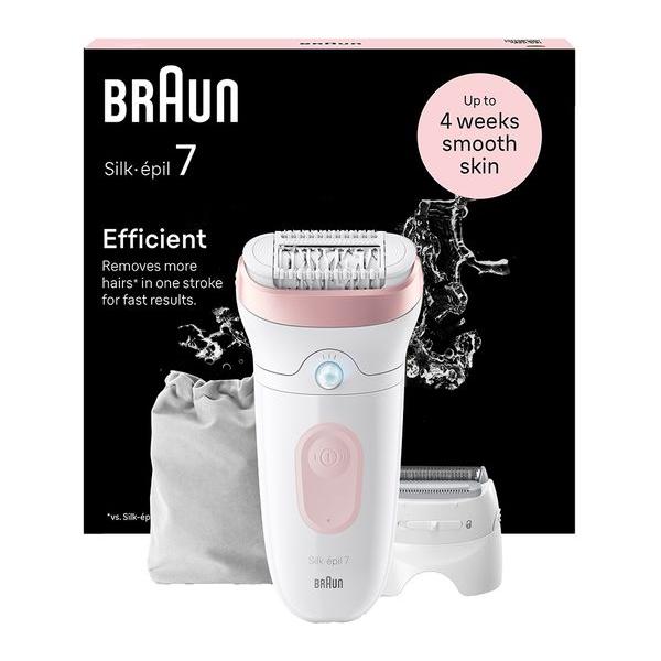 BRAUN Silk-épil 7 SE7-030 Wet & Dry Epilator - Flamingo