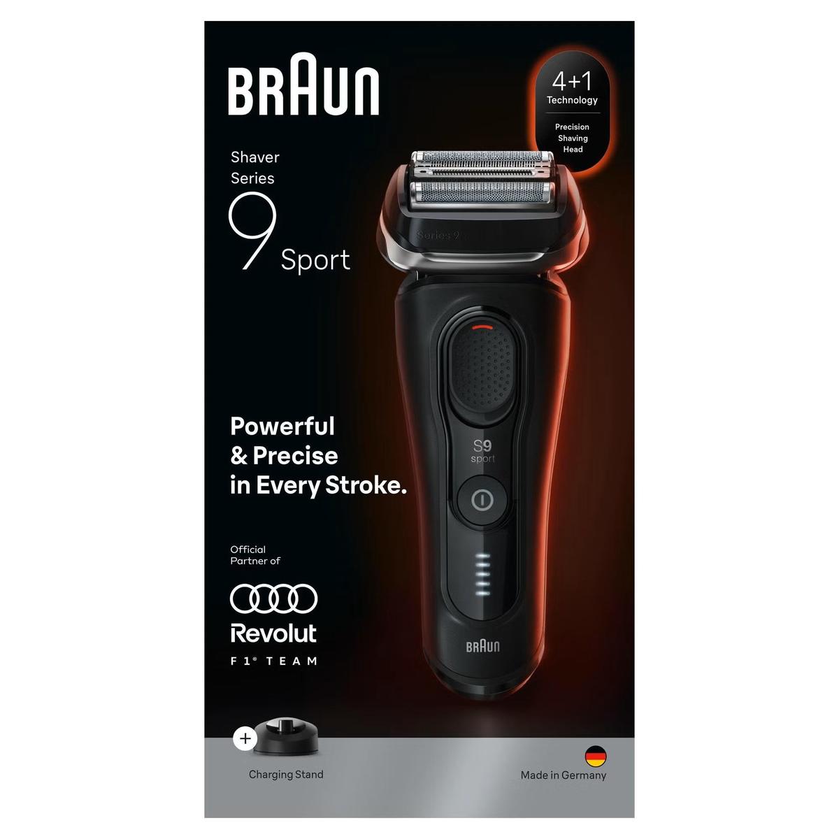 Braun Series 9 Sport S9110s Electric Shaver for Men With Travel Case, Black