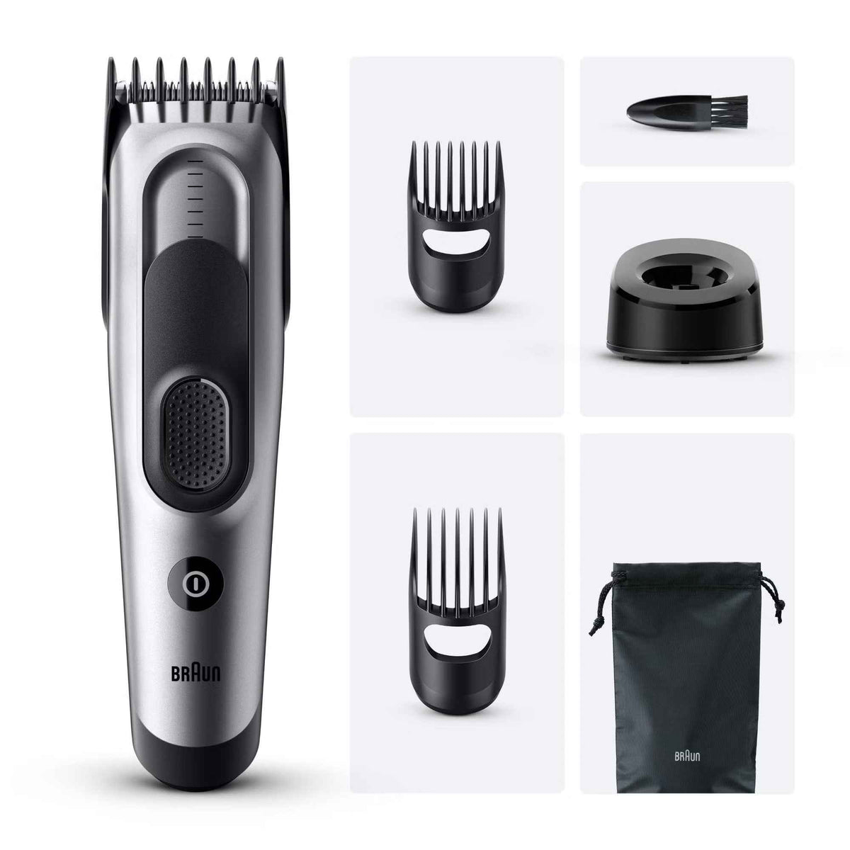 Braun Hair Clipper Series 7 HC7590, Hair Clippers for Men With +5 Styling Tools, Lifetime Sharp Blade & 17 Lengths