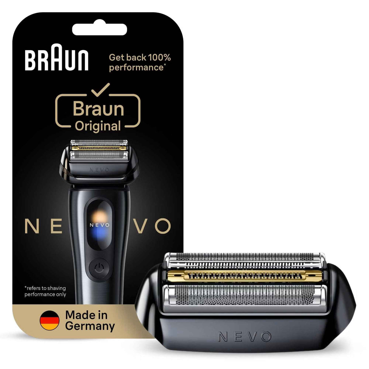 Braun Nevo‑B Electric Shaver Head Replacement Compatible with NEVO Shavers, Black
