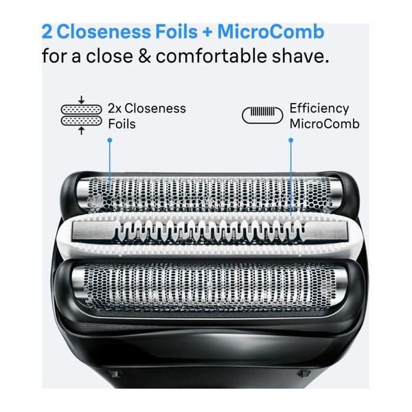 BRAUN Series 3+ 3000BT Electric Foil Shaver - Grey with Beard Trimmer