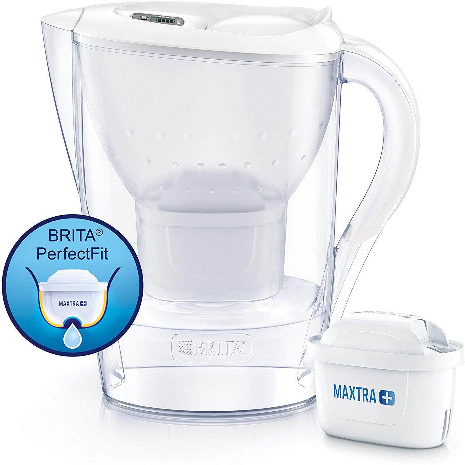 Brita Marella Cool Water Jug with 6 MAXTRA+ Filter Cartridges - White, 2.4L - Healthxpress.ie