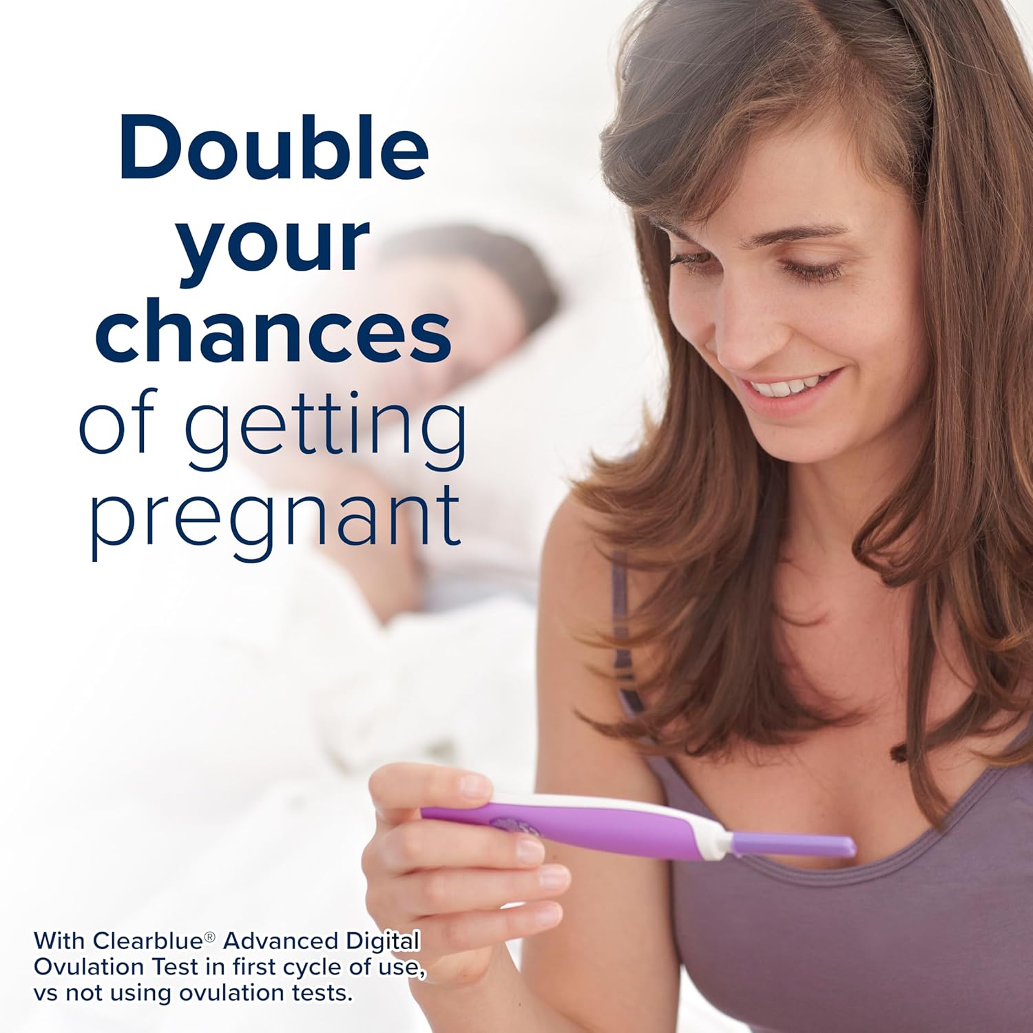 Clearblue Advanced Digital Ovulation Test Kit (OPK). Double Your Chances of Getting Pregnant, 1 Digital Holder and 30 Ovulation Tests, Try The Free Clearblue Period & Cycle Tracker App