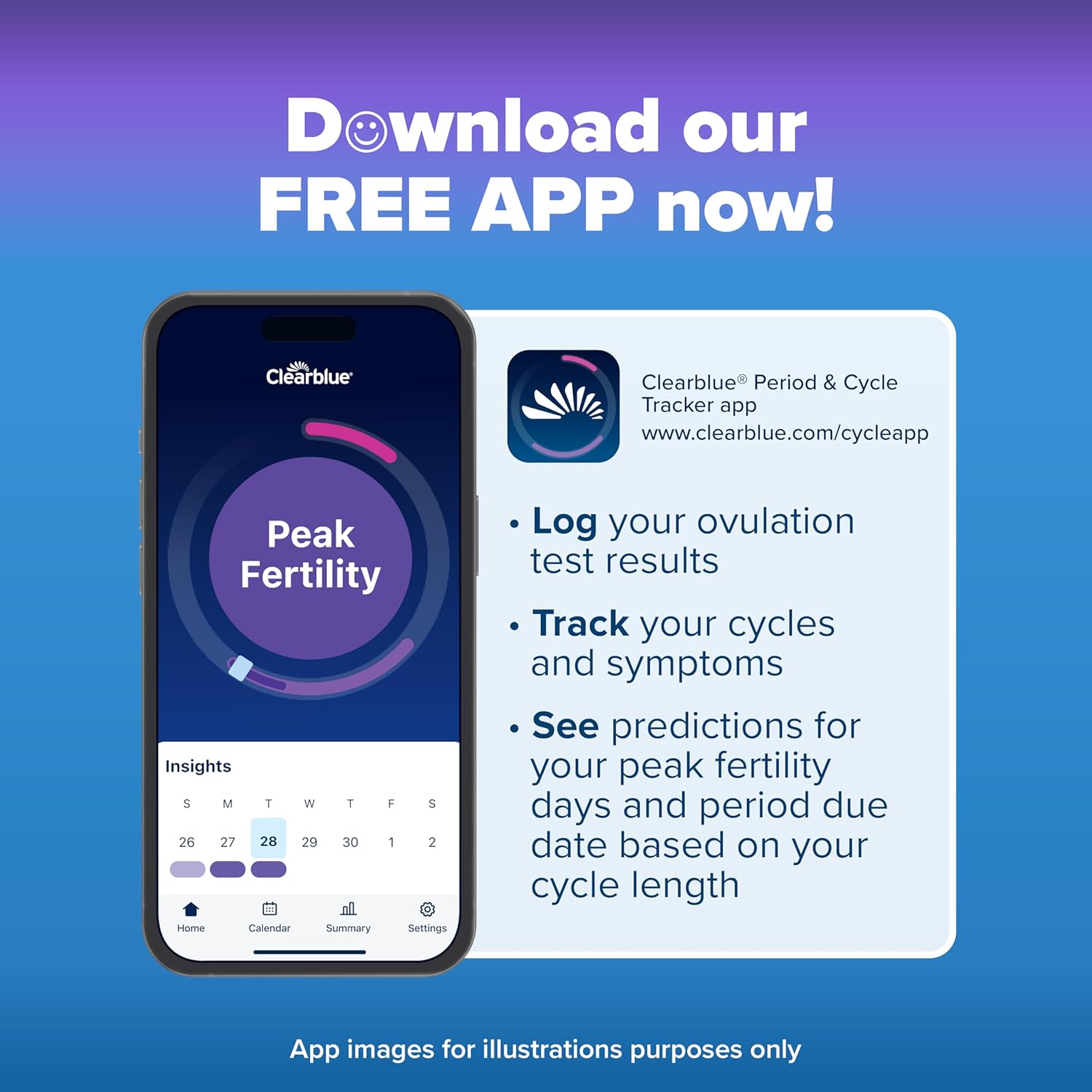 Clearblue Advanced Digital Ovulation Test Kit (OPK). Double Your Chances of Getting Pregnant, 1 Digital Holder and 30 Ovulation Tests, Try The Free Clearblue Period & Cycle Tracker App