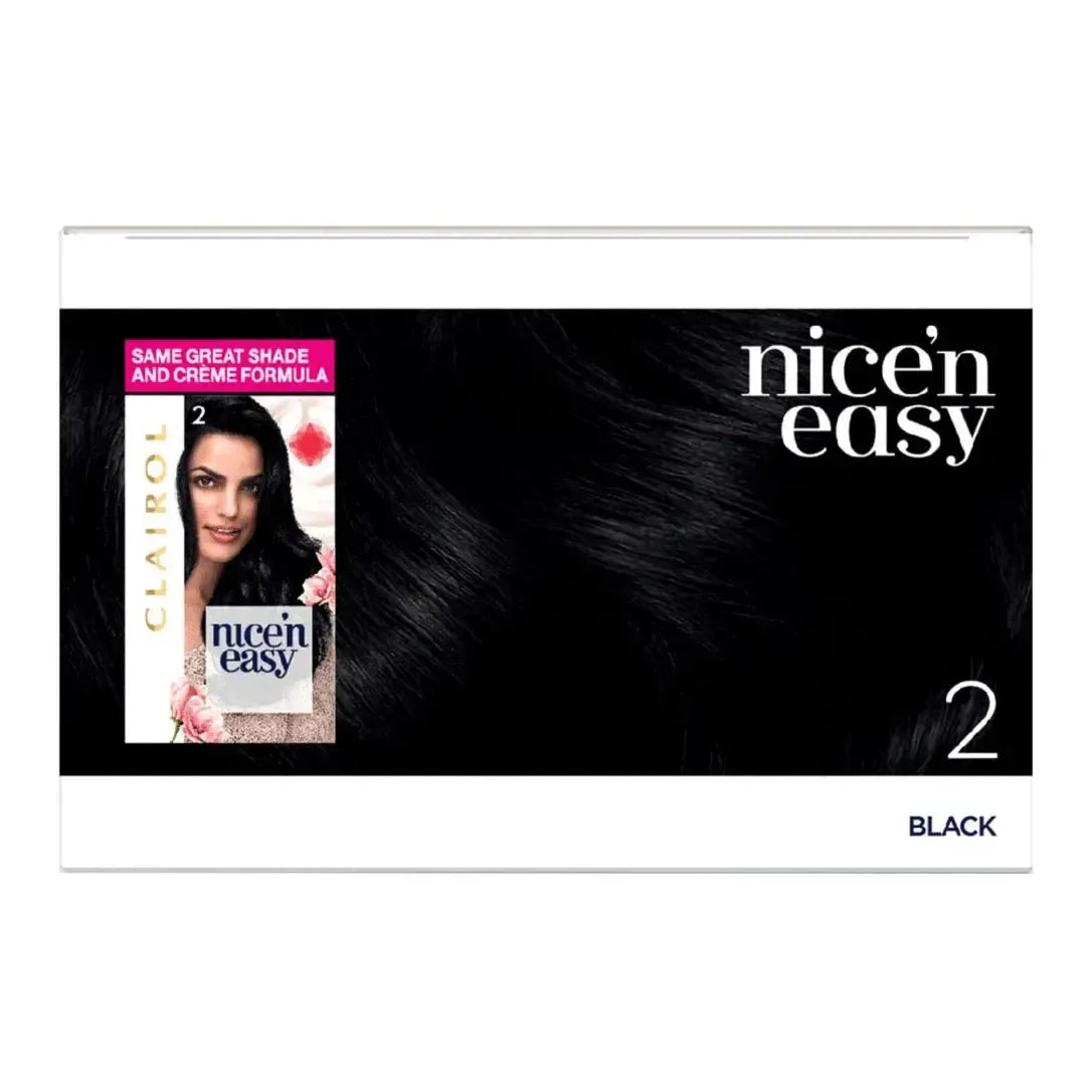 Clairol Nice N Easy Crème Natural Looking Permanent Hair Dye - 2 Black - Healthxpress.ie