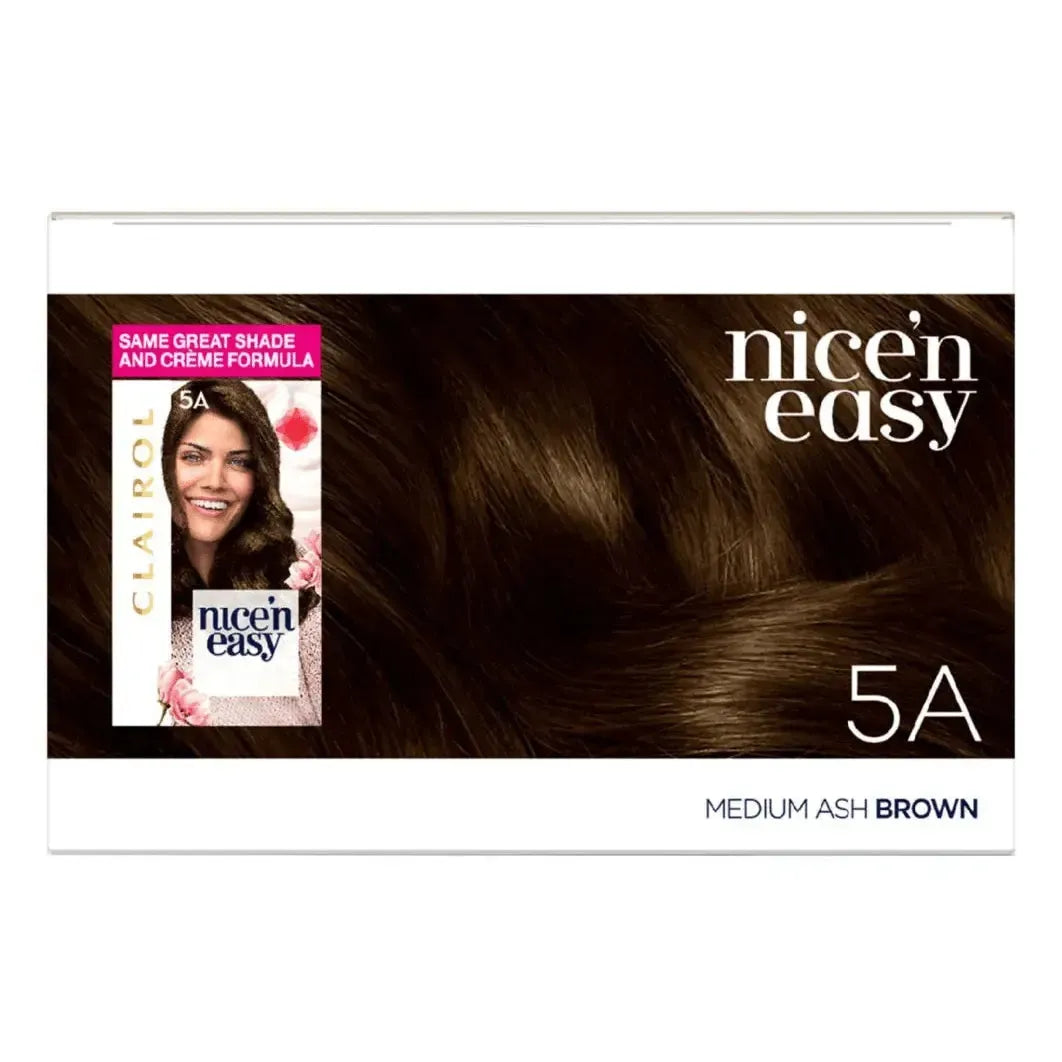Clairol Nice N Easy Crème Natural Permanent Hair Dye - 5A Medium Ash Brown - Healthxpress.ie