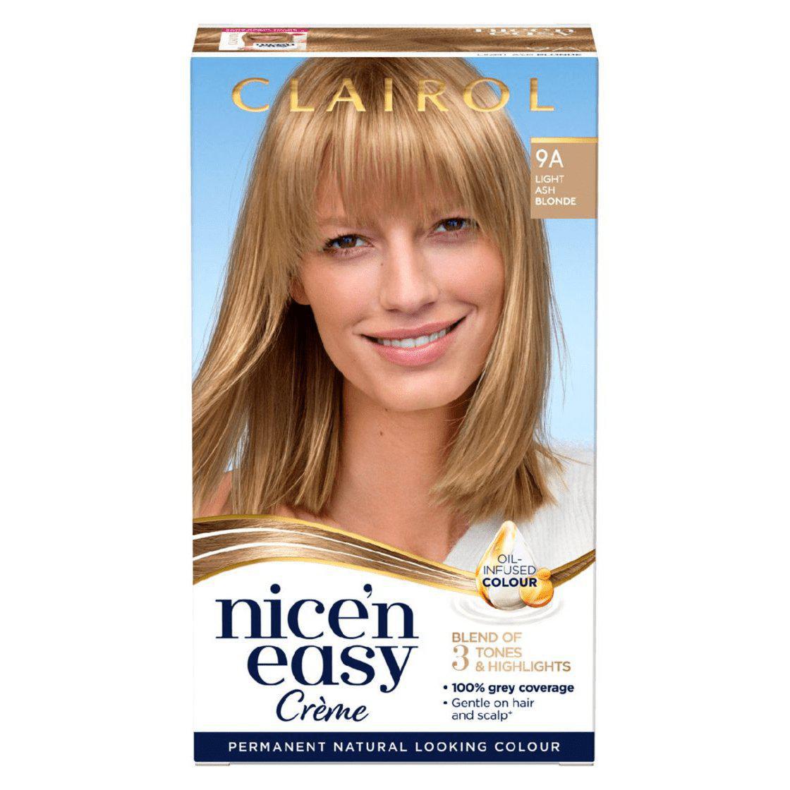 Clairol Nice N Easy Crème Natural Permanent Hair Dye - 9A Light Ash Blonde - Healthxpress.ie