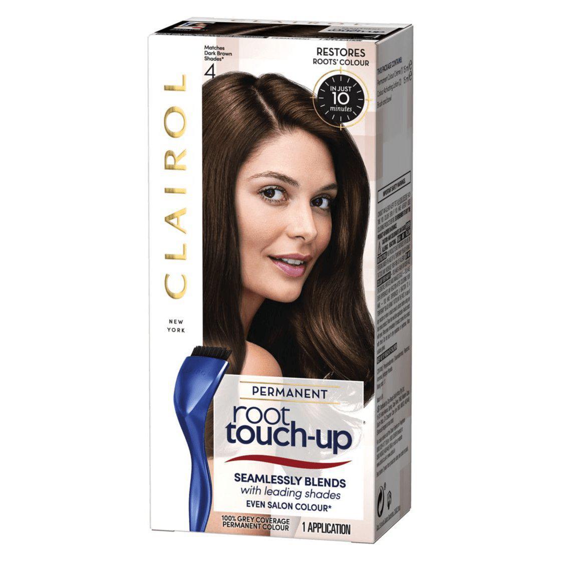 Clairol Nice N Easy Permanent Root Touch-Up - 100% Grey Coverage - 4 Dark Brown - Healthxpress.ie