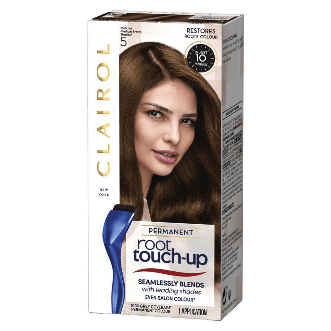 Clairol Nice N Easy Permanent Root Touch-Up - 100% Grey Coverage, 5 Medium Brown - Healthxpress.ie