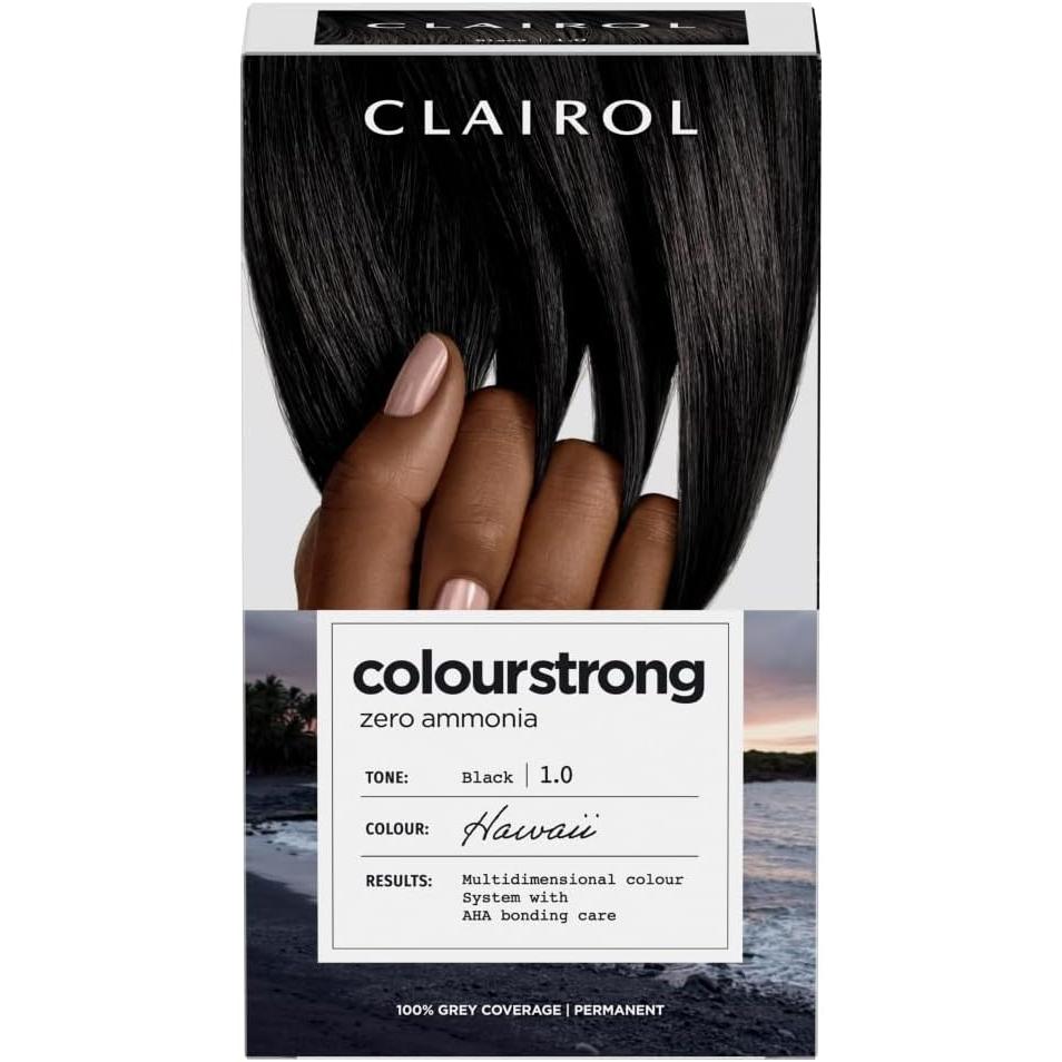 Clairol Colour Strong Permanent Hair Dye - 1.0 Black