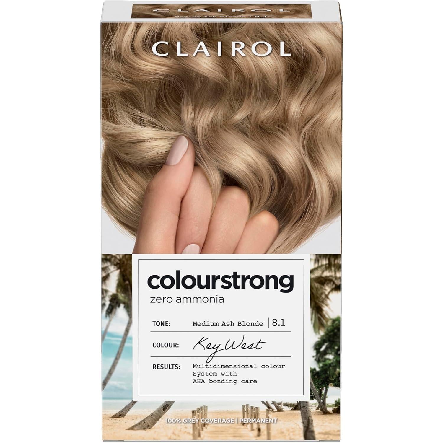 Clairol Colour Strong Permanent Hair Dye - 8.1 Medium Ash Blonde